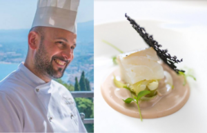 Pesce stocco con crema di castagne