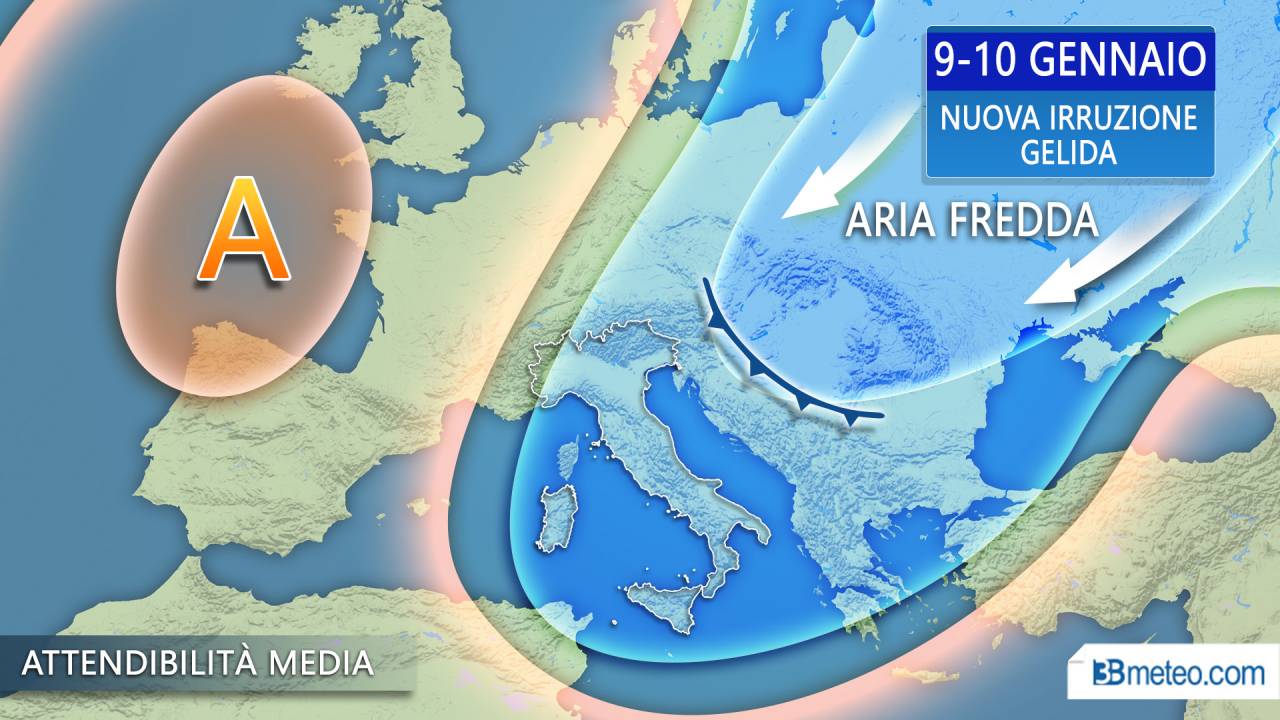 Torna la neve a bassa quota, nuova perturbazione in arrivo