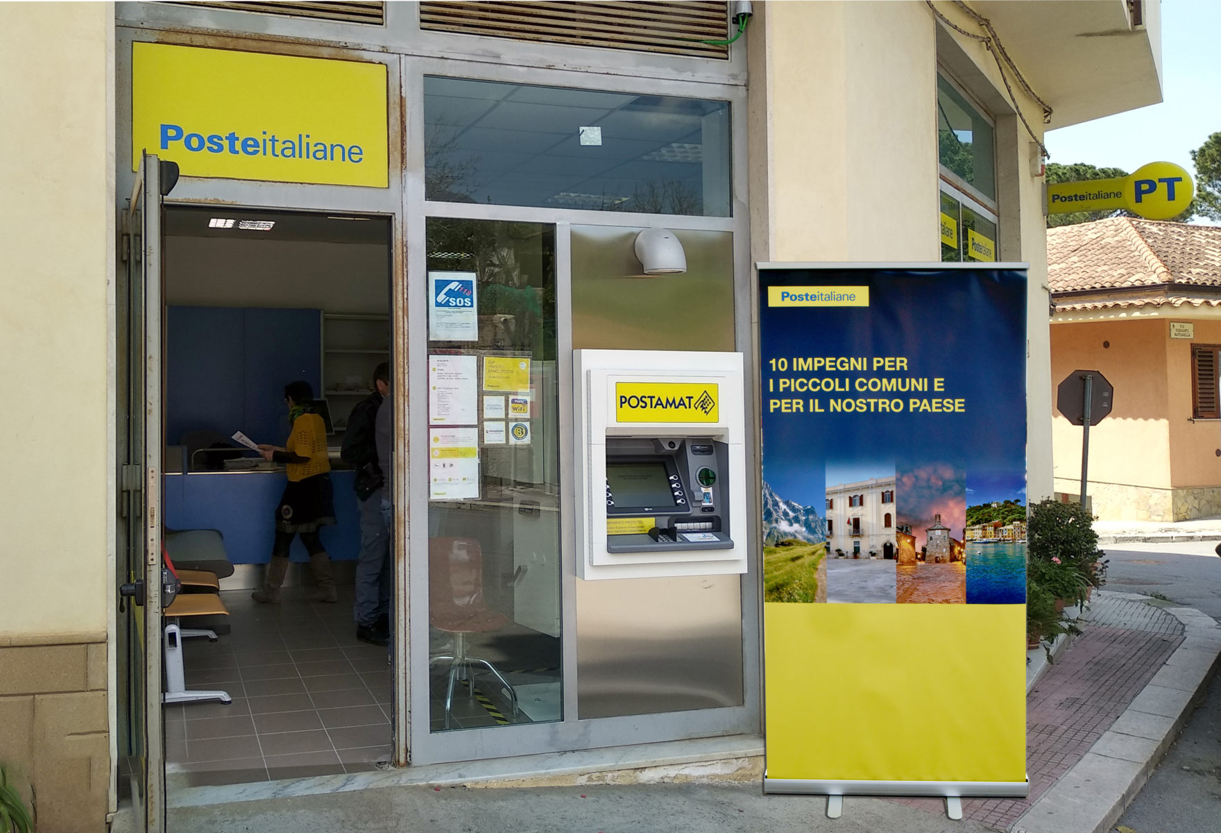 Primo postamat di Poste Italiane istallato a Scillato