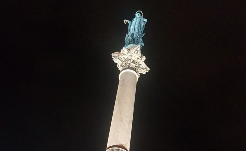 Roma, nuova illuminazione per la Colonna dell’Immacolata