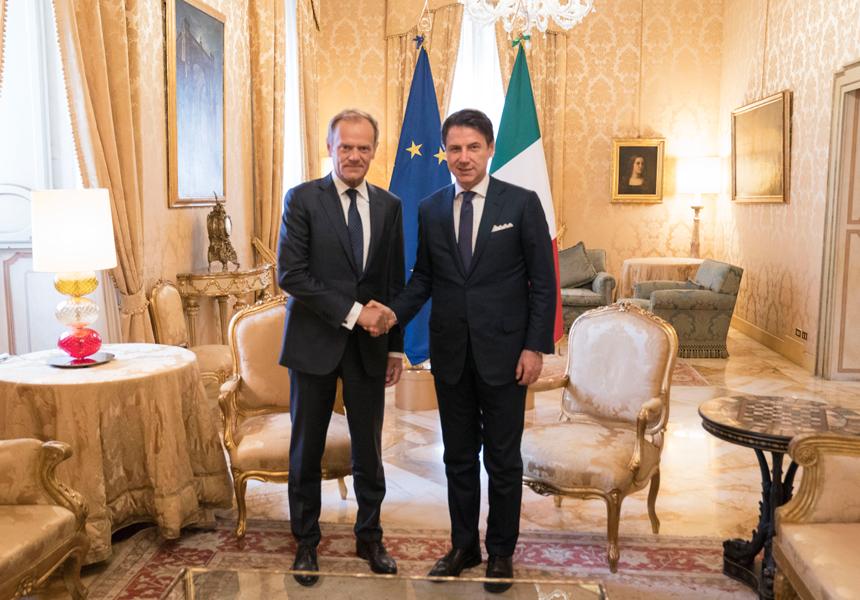 Conte incontra Tusk: “Ruolo primario Italia per nomine Ue”