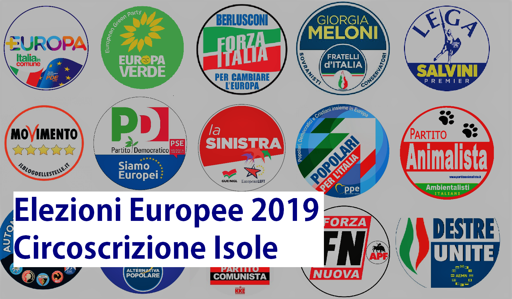 Elezioni Europee 2019 candidati e liste della circoscrizione Isole