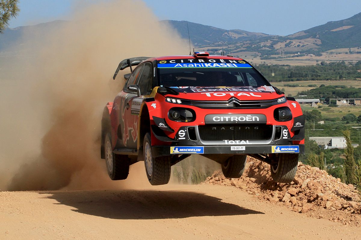 Mandiale Rally, Citroen C3 WRC di Ogier in testa alla Sardegna 2019