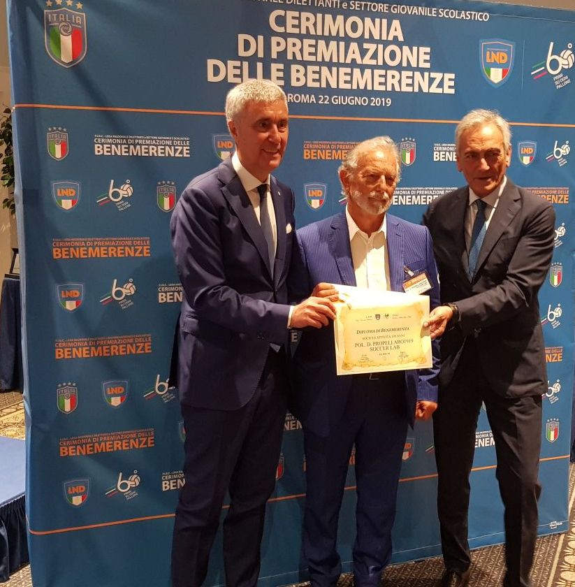 Gravina, Sibilia e Tisci  premiano club e dirigenti Lega dilettanti