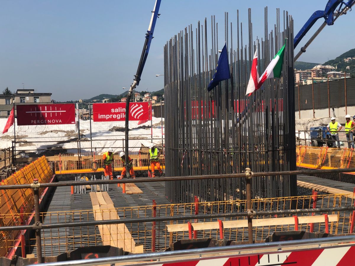 Getto prima fondazione ponte di Genova, Salini “Pietra miliare”