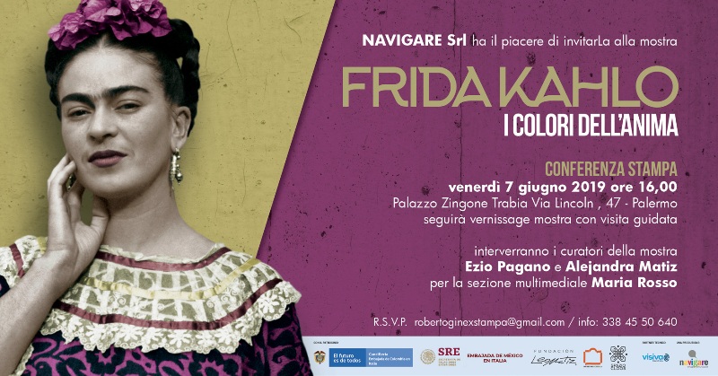 Mostra su Frida Kahlo, inaugurazione venerdì a Palazzo Zingone-Trabia