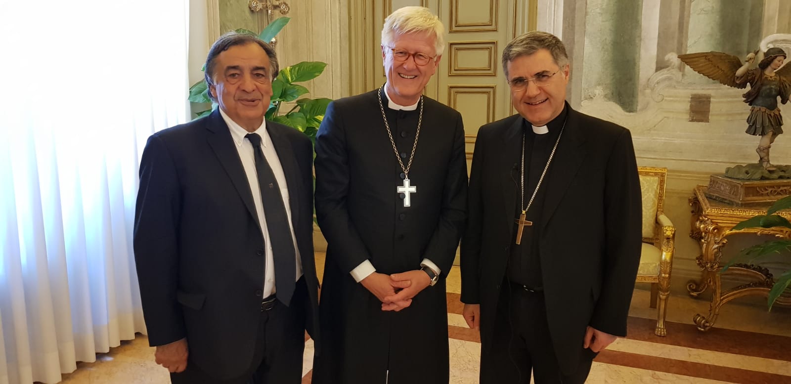 Vescovo Capo Chiesa Evangelica Tedesca incontra Orlando e Lorefice