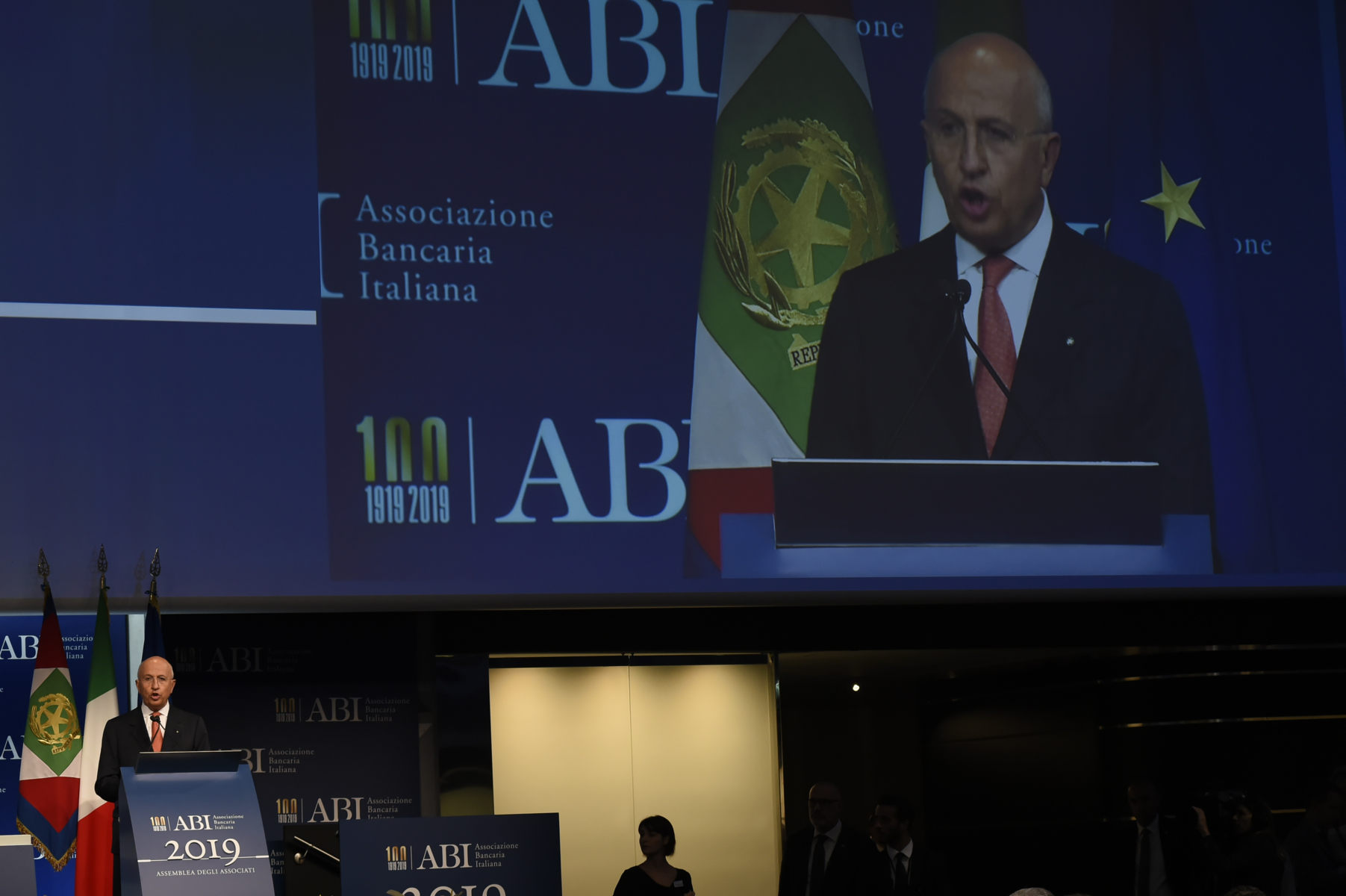 L’ABI celebra i 100 anni alla presenza di Mattarella e Conte