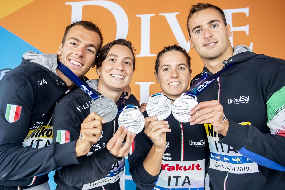 Italnuoto d’argento nella staffetta mista ai mondiali di fondo