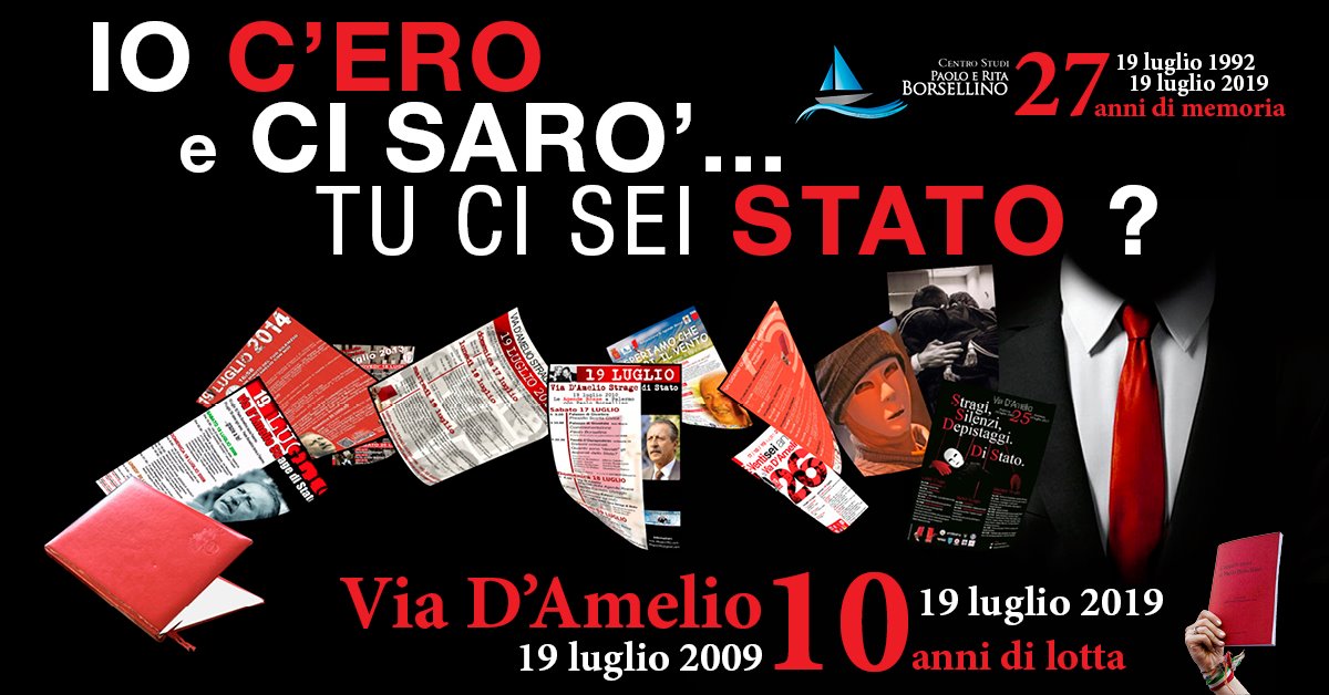 Fiaccolata 19 luglio in ricordo Paolo Borsellino e strage via D’Amelio