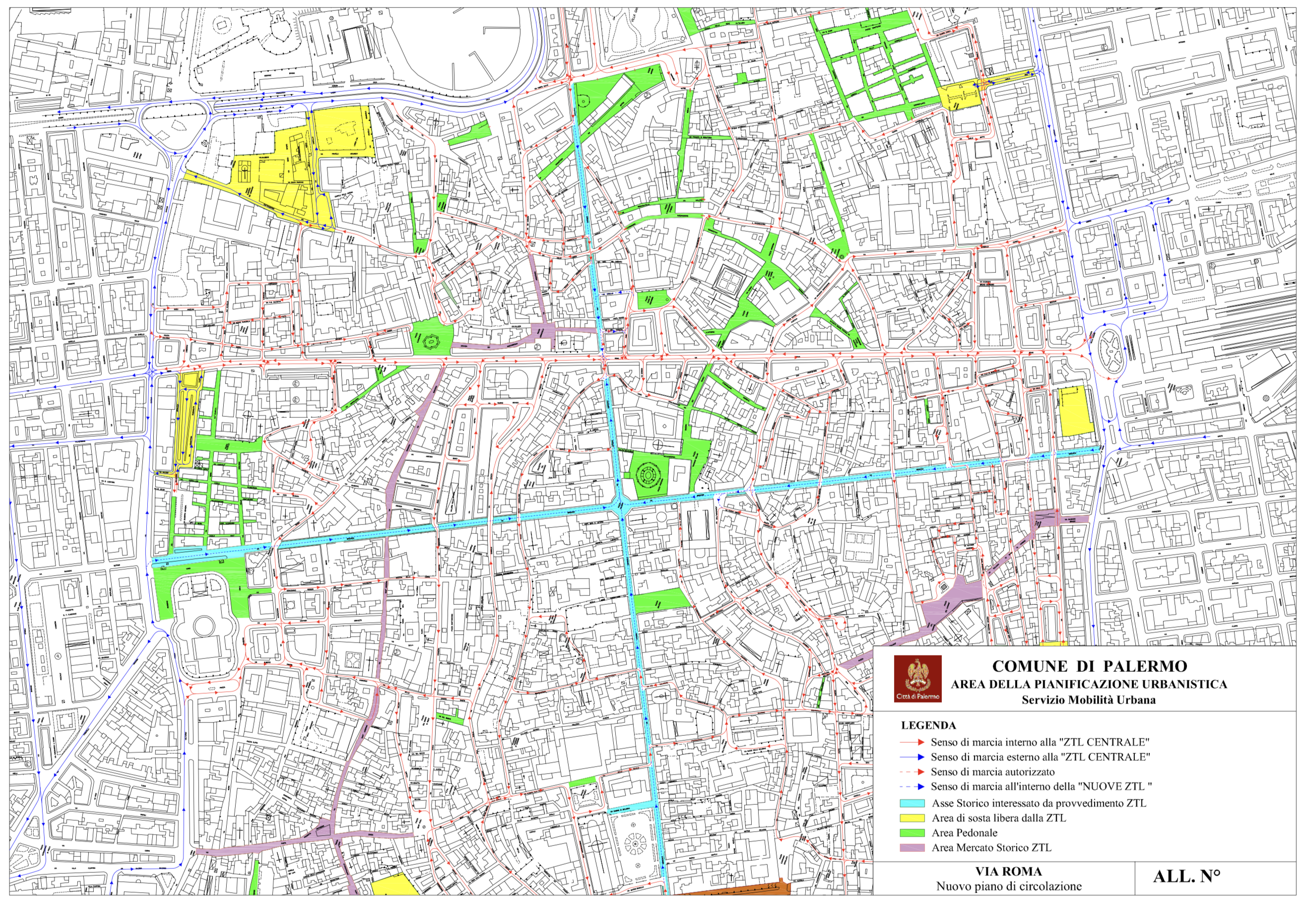 Circolazione centro storico Palermo, dal 1° agosto cambia tutto