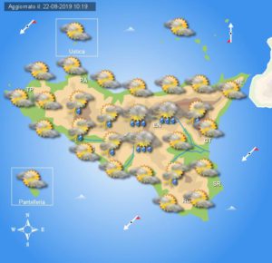 Meteo venerdì 23 agosto Sicilia