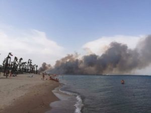 Rischio incendio Playa di Catania