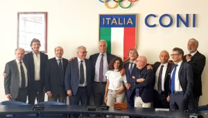 ROMA (ITALPRESS) - Il presidente del Coni Giovanni Malago' ha ricevuto questa mattina il "Nick...