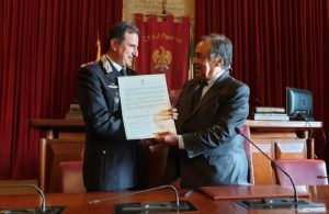 Cittadinanza onoraria Colonnello Di Stasio. Ieri mattina a Palazzo delle Aquile, il sindaco Leoluca...