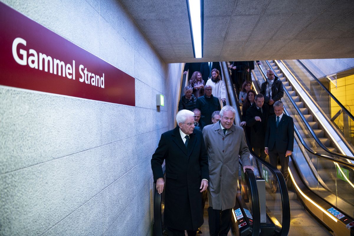Mattarella visita la nuova metro “italiana” di Copenaghen