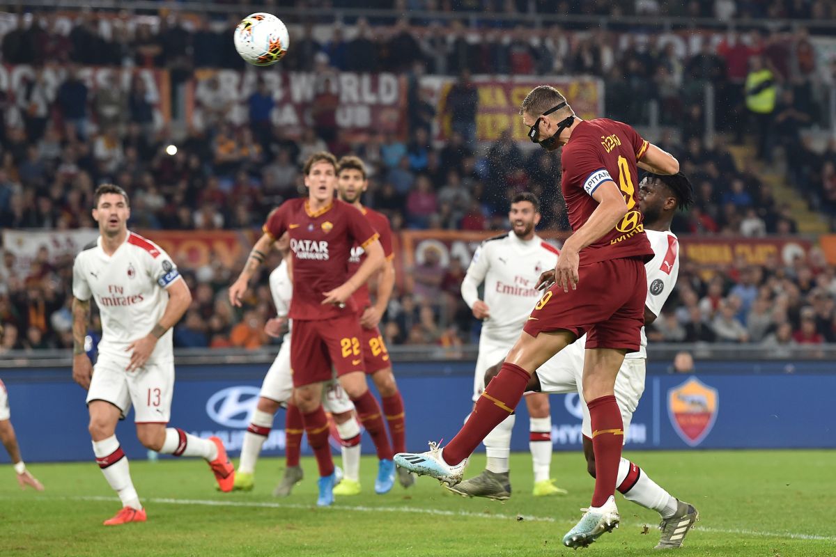 La Roma batte 2-1 il Milan, in gol Dzeko e Zaniolo