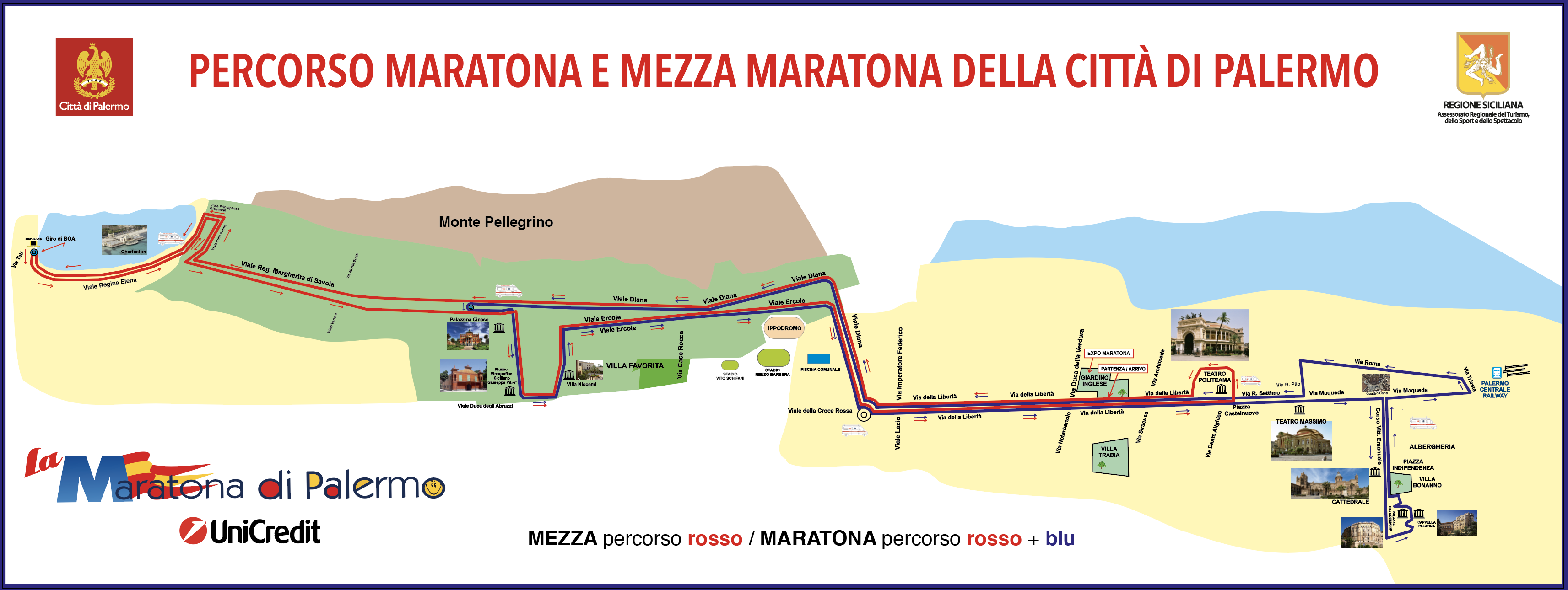 Maratona di Palermo domenica, info su chiusura strade e viabilità