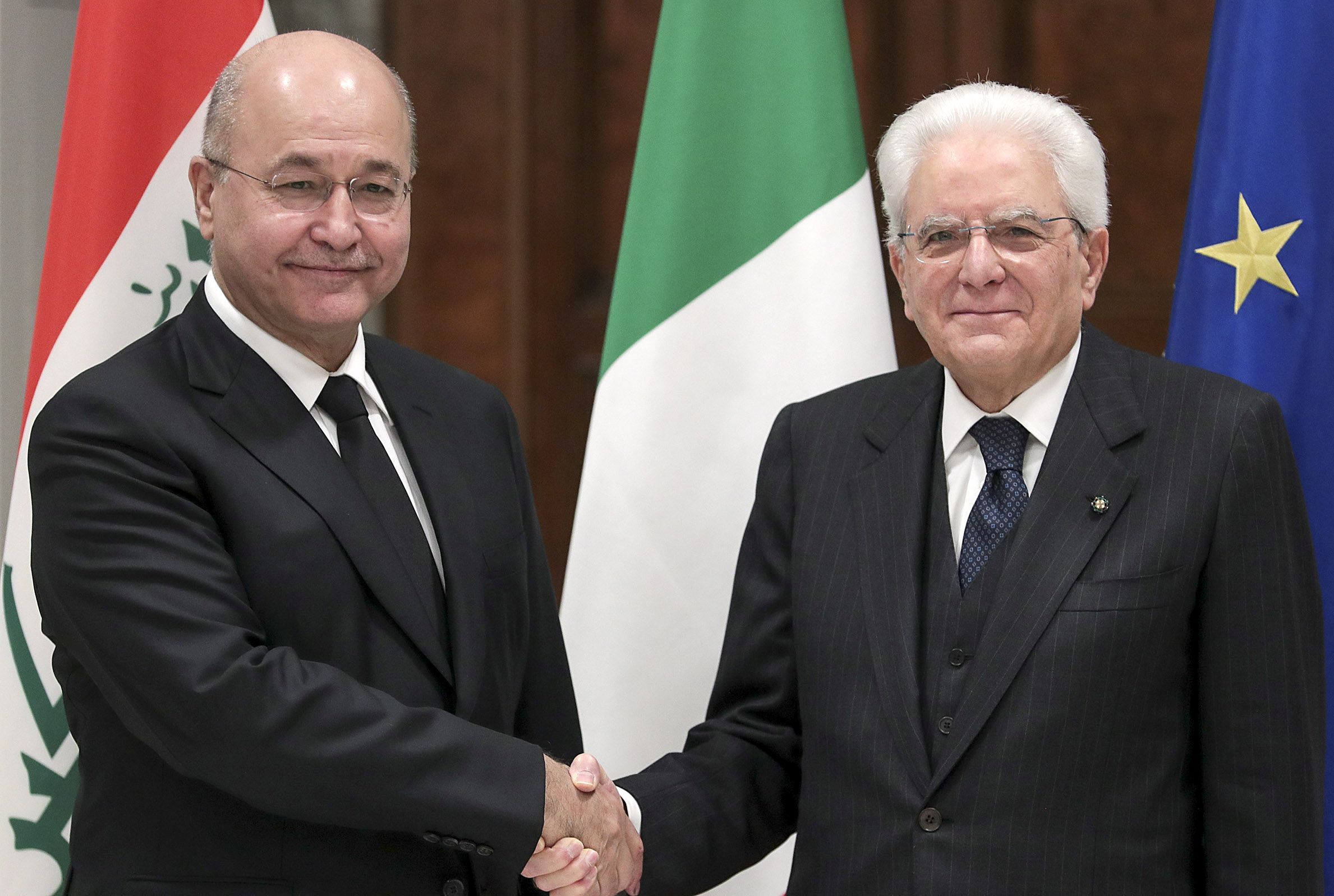 Mattarella riceve al Quirinale il presidente dell’Iraq