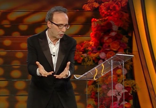 Sanremo, serata cover tra Benigni, Ronaldo e Mika