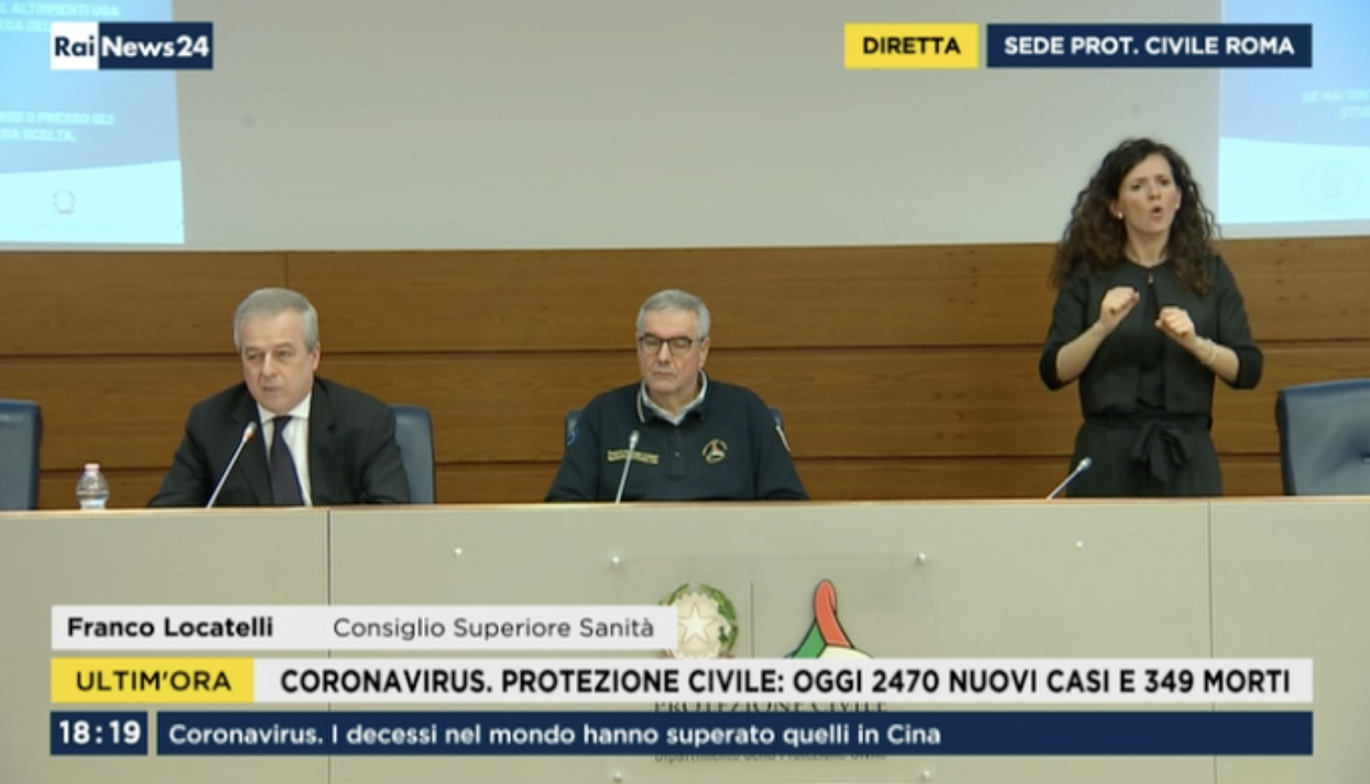 Bollettino coronavirus Italia, superate 2.000 vittime: 2.749 guariti