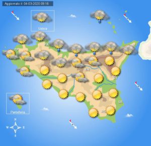 Meteo giovedì 5 marzo Sicilia