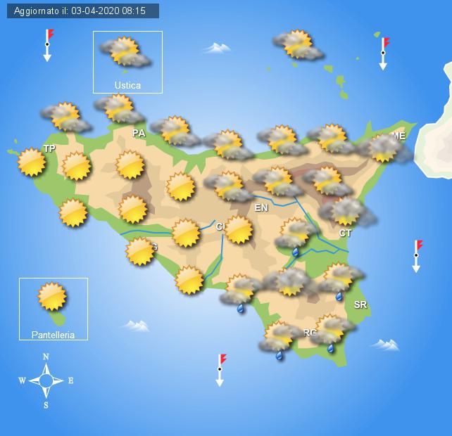 Meteo primo weekend aprile Sicilia, cieli sereni domenica mattina