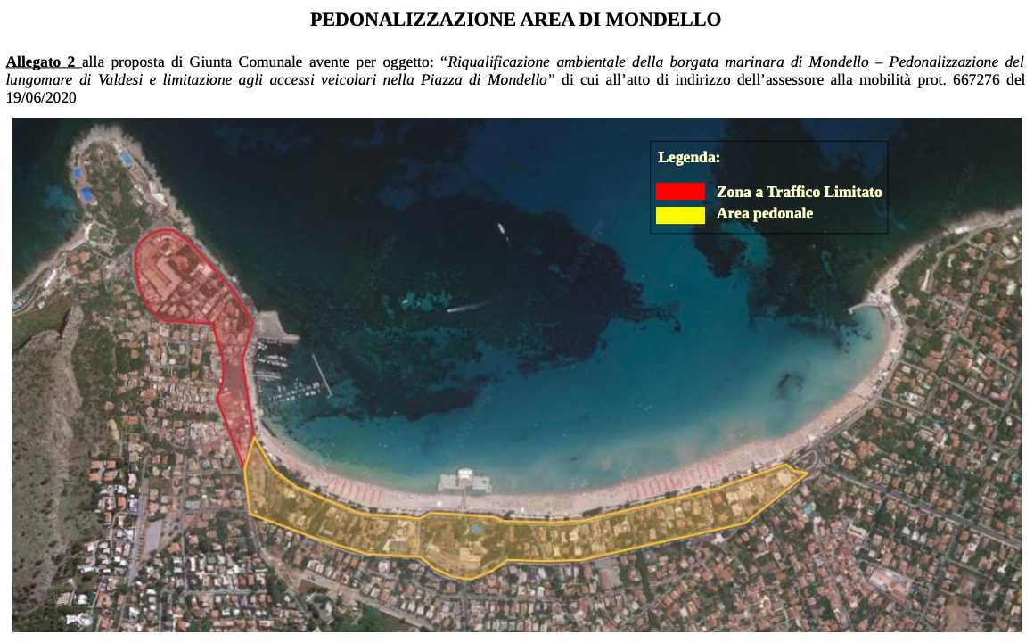 Pedonalizzazione del lungomare di Valdesi, la Giunta approva la delibera