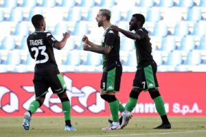 REGGIO EMILIA (ITALPRESS) - Al Mapei Stadium il Sassuolo travolge il Lecce per 4-2 e conferma...