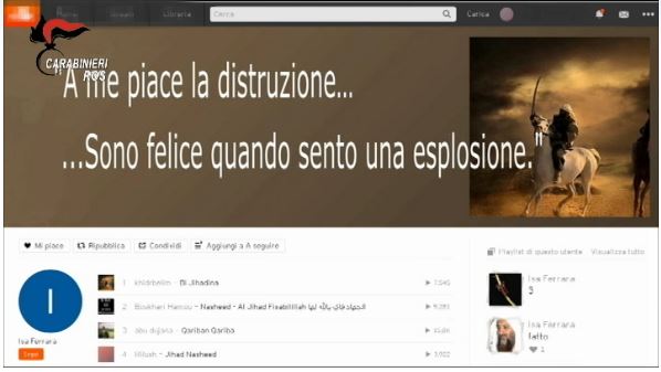 Esalta lo Stato islamico sui social, arrestato a Milano
