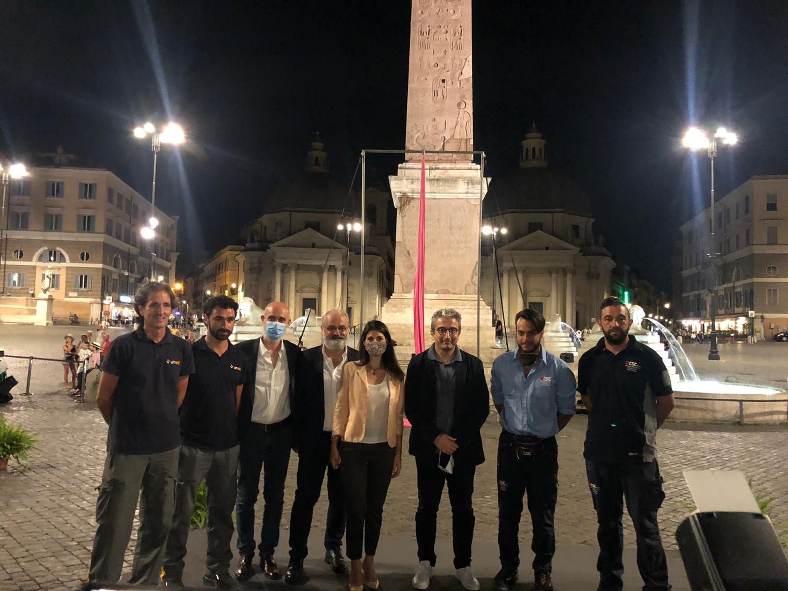 Roma, nuova illuminazione a Piazza del Popolo