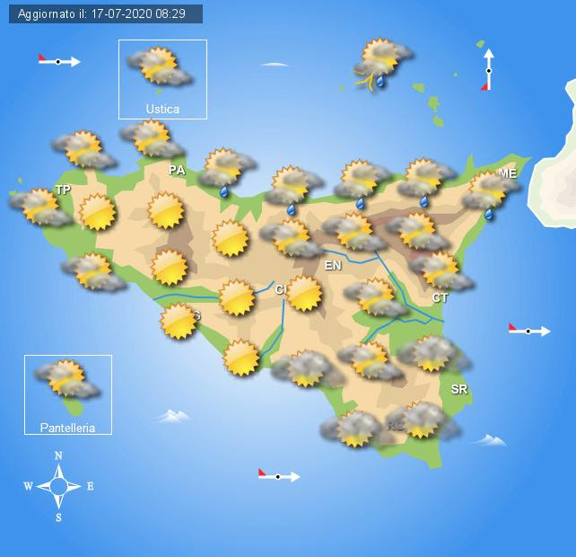 Meteo sabato 18 Sicilia, piogge al mattino sulla costa settentrionale