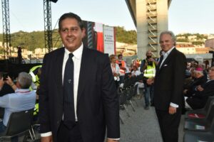 GENOVA (ITALPRESS) - "Forse e' simbolico che la mattina di due anni fa piovesse a dirotto e oggi qui...