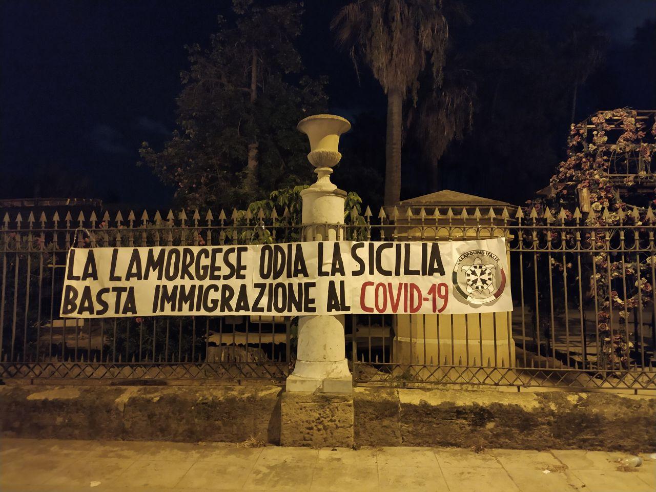Striscioni contro Lamorgese in Sicilia: solita scorribanda di Casapound