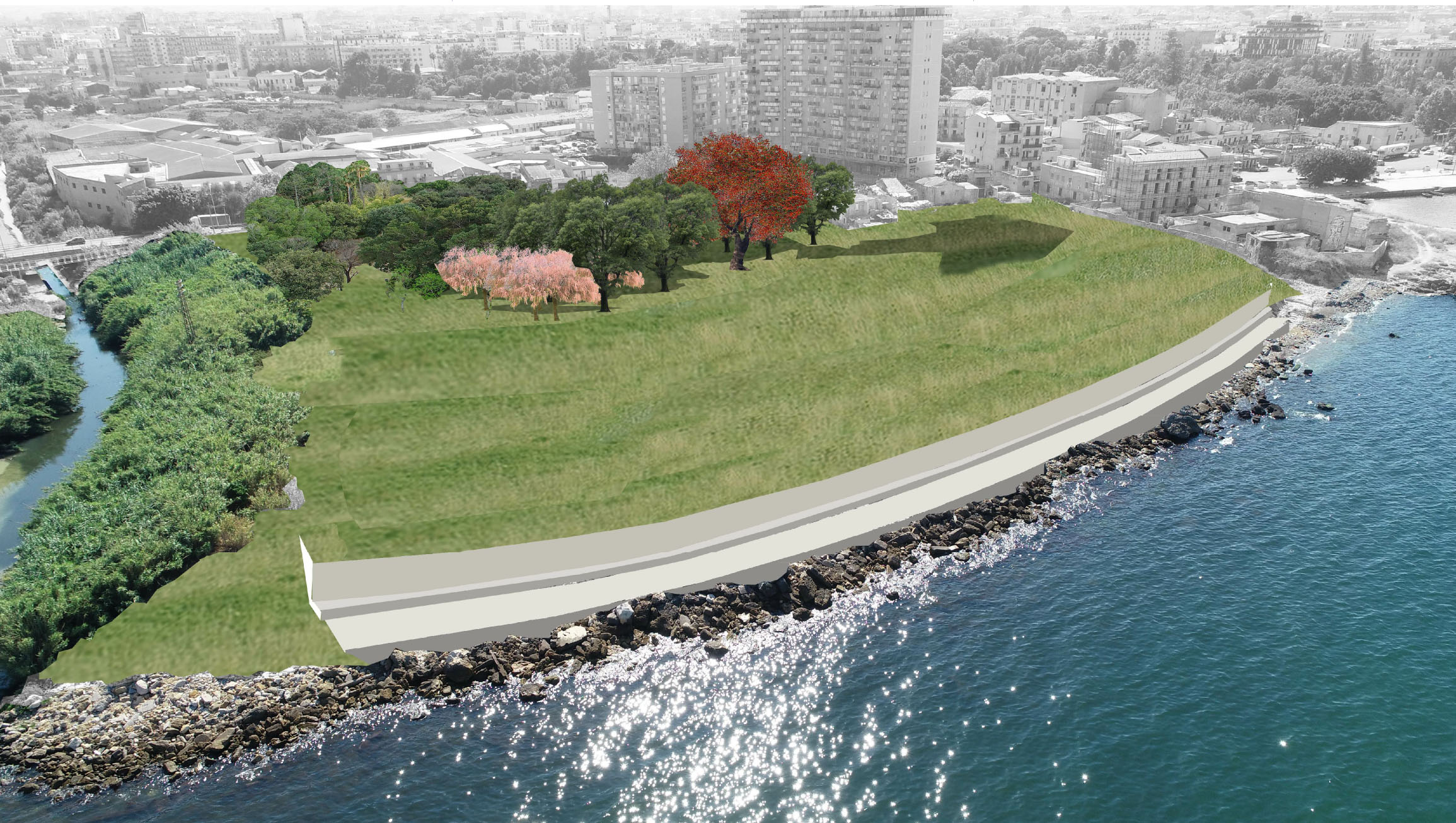 Foce del fiume Oreto, un progetto per restituire la costa alla città