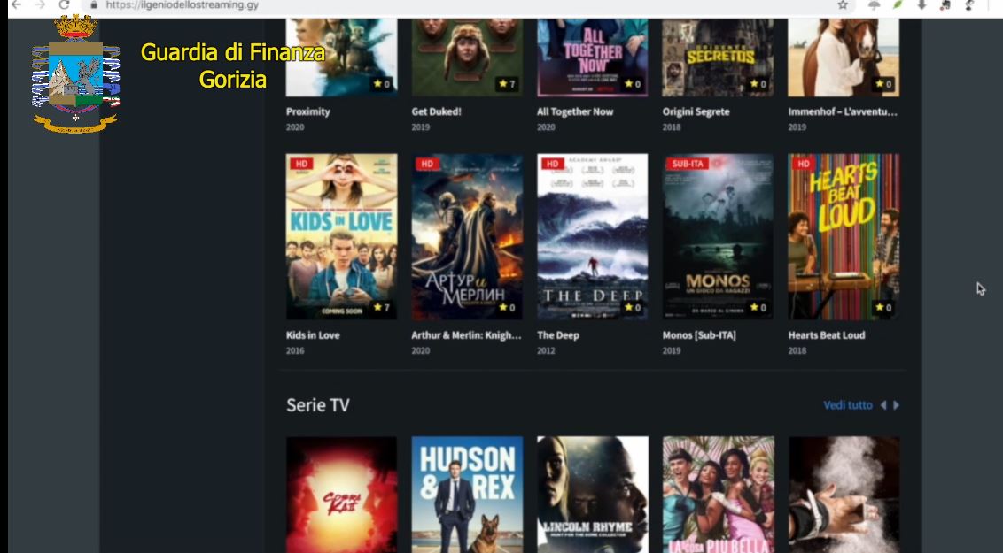 Pirateria tv, sequestrati 58 siti web e 18 canali Telegram