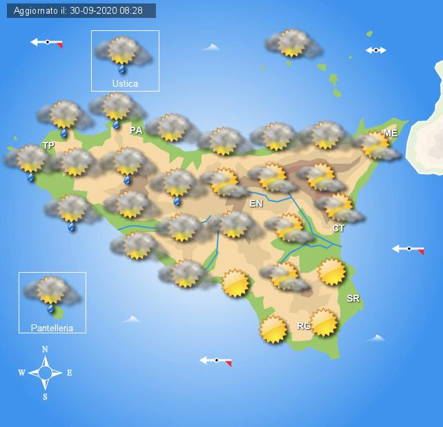 Meteo Sicilia di giovedì 1° ottobre