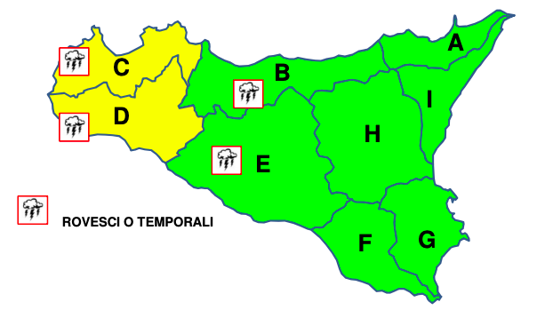 Meteo, allerta gialla in Sicilia occidentale domenica 11 ottobre