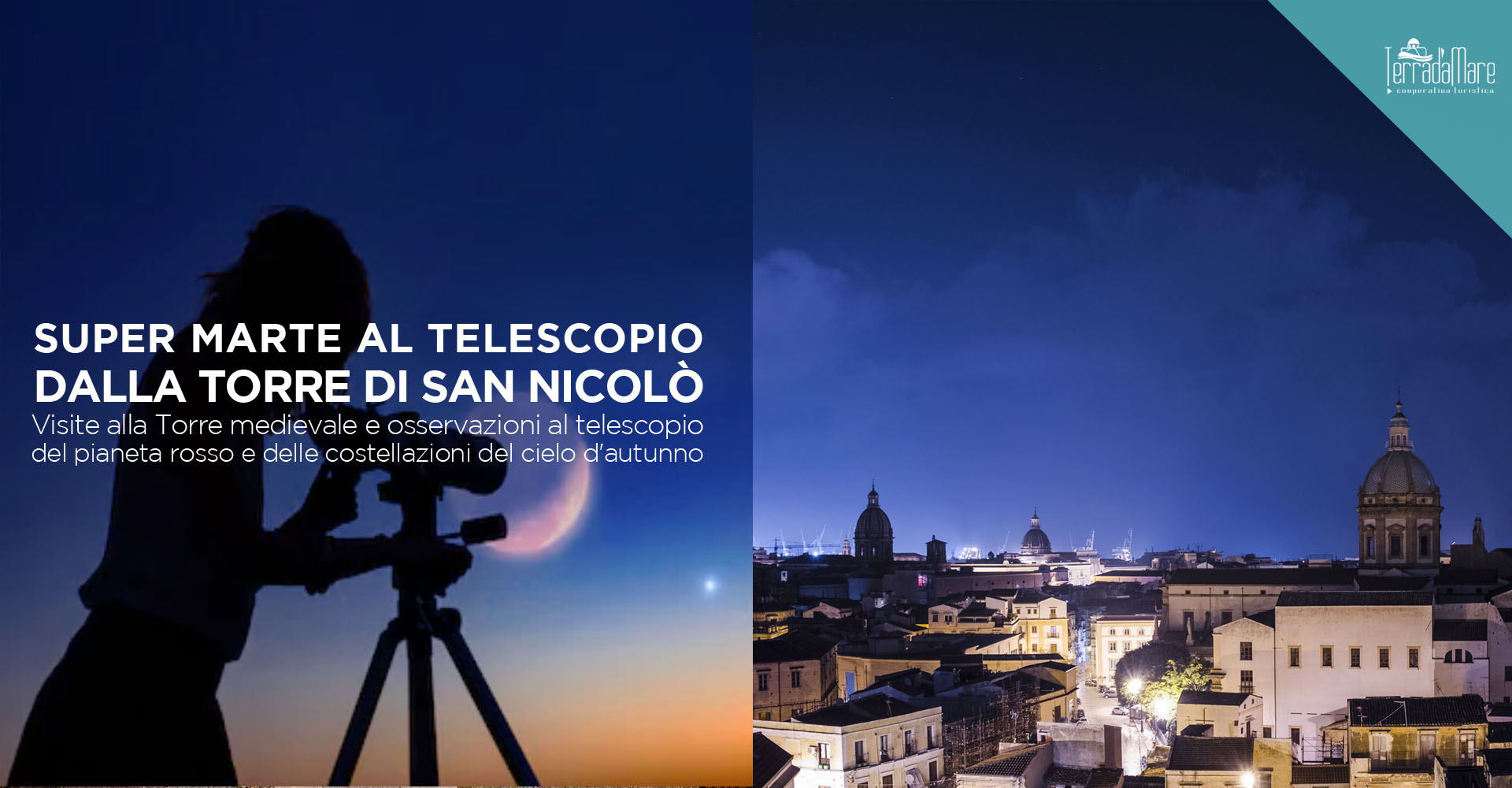 Super Marte dalla Torre di San Nicolò, il 22 ottobre osservazioni al telescopio