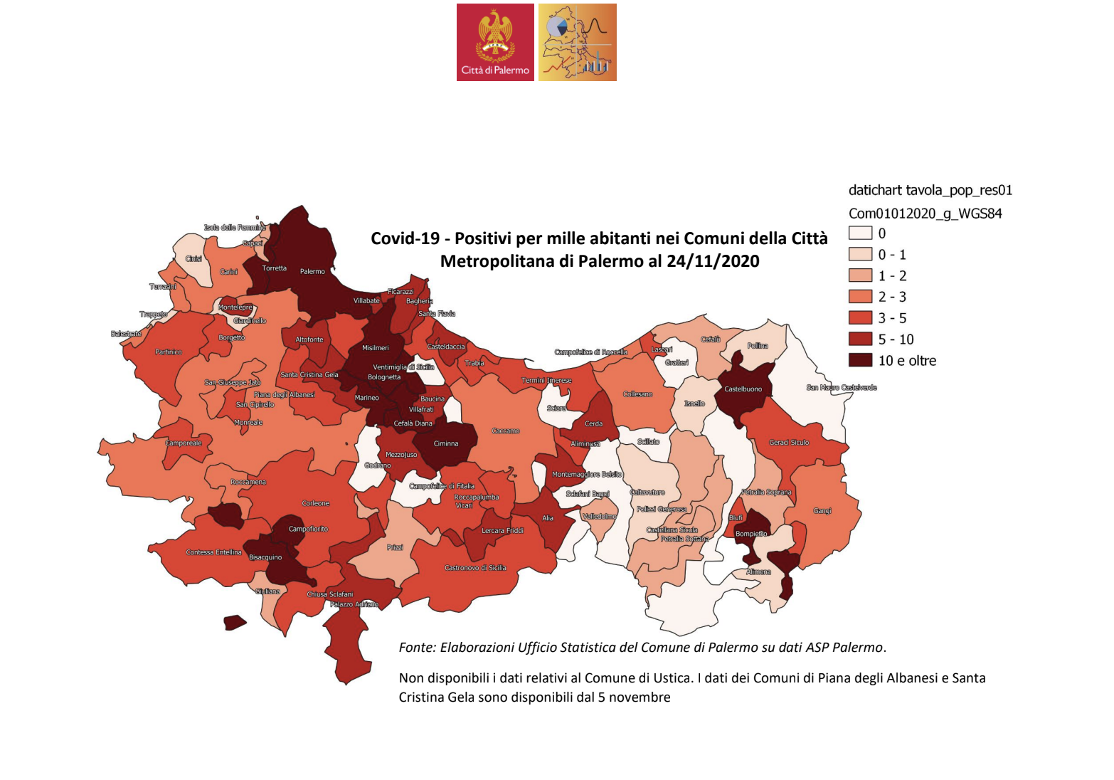 Cala numero positivi in provincia di Palermo, ma in Sicilia è record decessi
