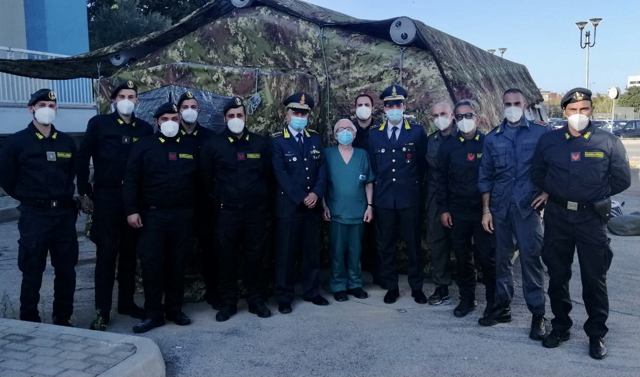 Villa Sofia, Guardia di Finanza concede una tenda per emergenze