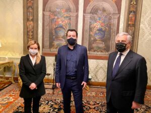 ROMA (ITALPRESS) - Il centrodestra unito in tutte le sue componenti (Lega, Fi, FdI con...