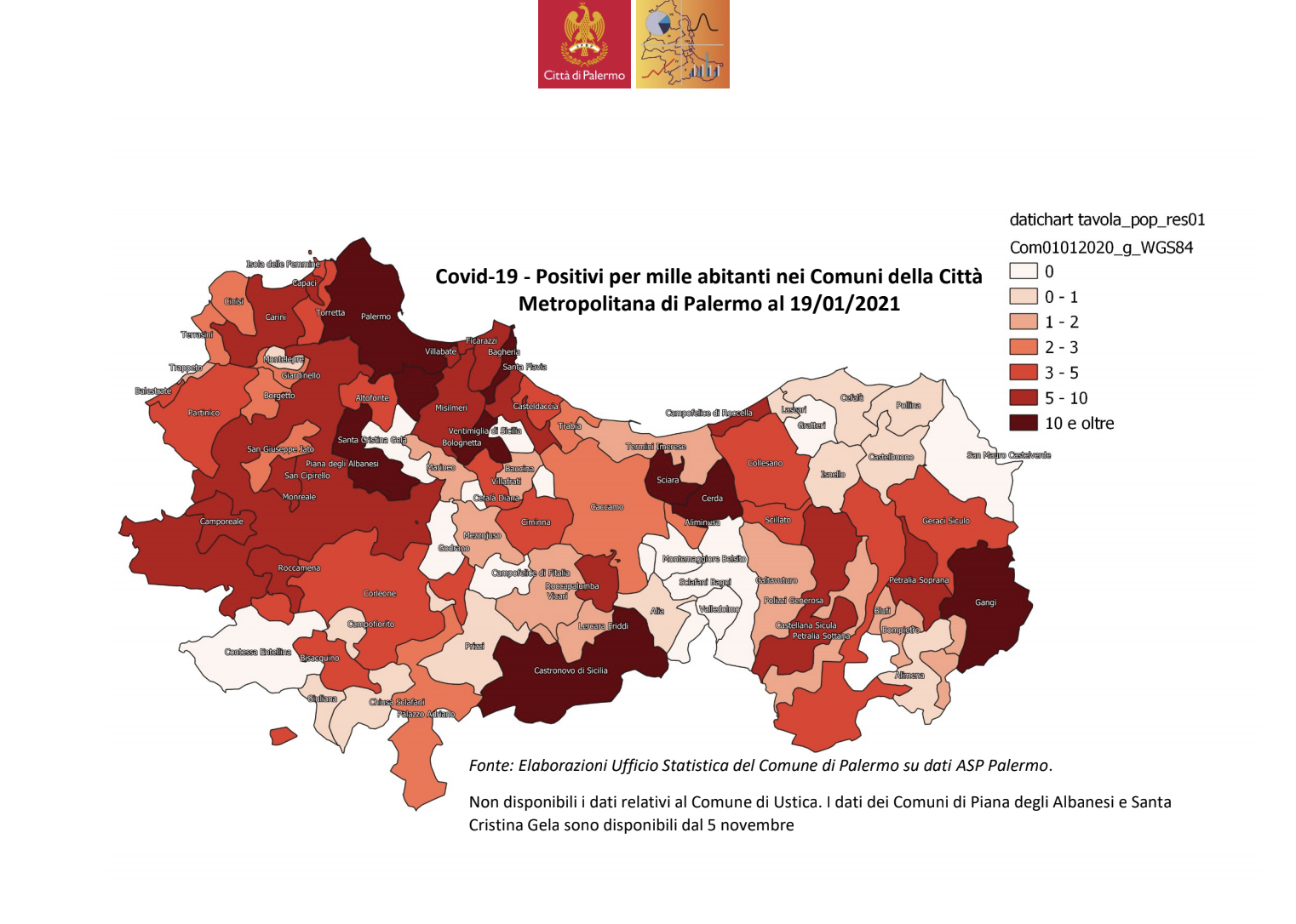 Contagi a Palermo, attuali positivi a quota 11.748