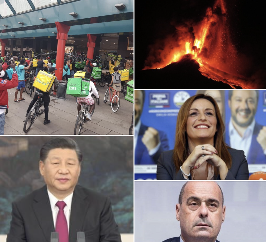 #Tanomattinale 25 febbraio 2021: riders, Cina, Etna, Bergonzoni, Zingaretti