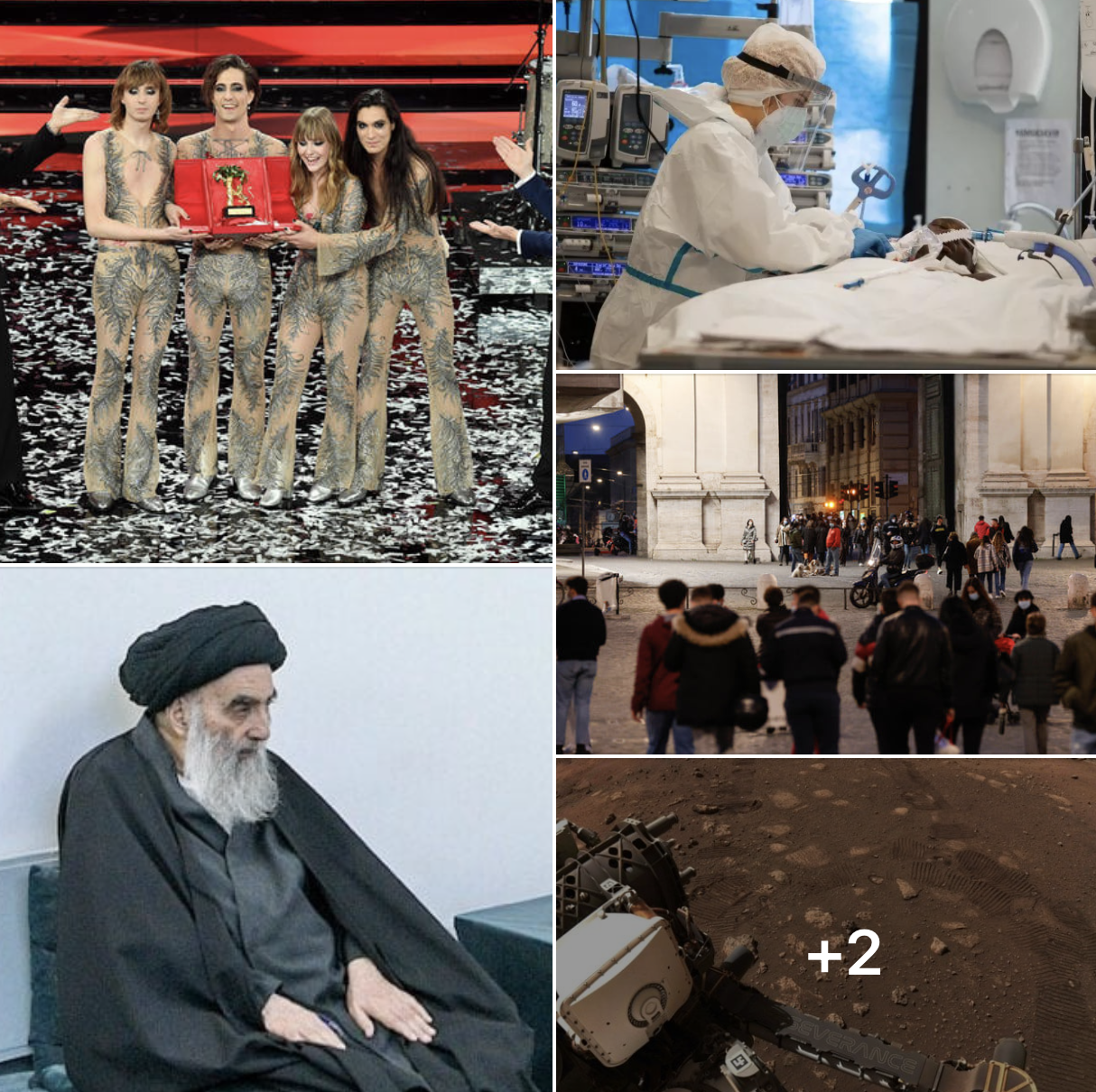 #Tanomattinale 7 marzo 2021: trionfo Maneskin, Papa, Covid e ospedali, Marte, Sardine