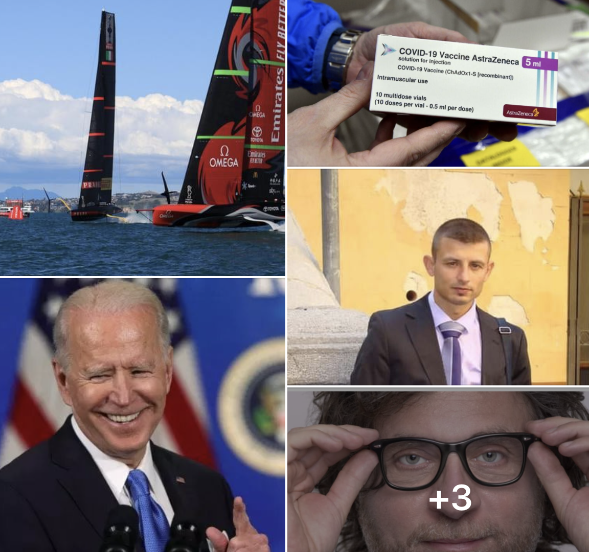 #Tanomattinale 12 marzo 2021: Luna Rossa, Biden e vaccini, Astrazeneca, Stefano e Davide, PD, fratelli e nipoti