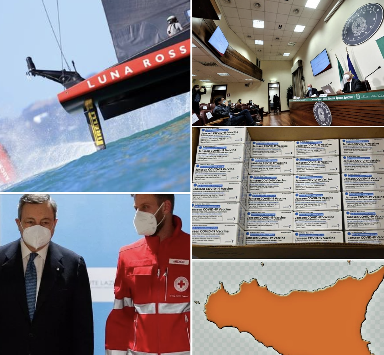 #Tanomattinale del 13 marzo 2021: Luna Rossa, vaccini, Draghi, Brusaferro e Rezza, arancione siciliano, dissenso