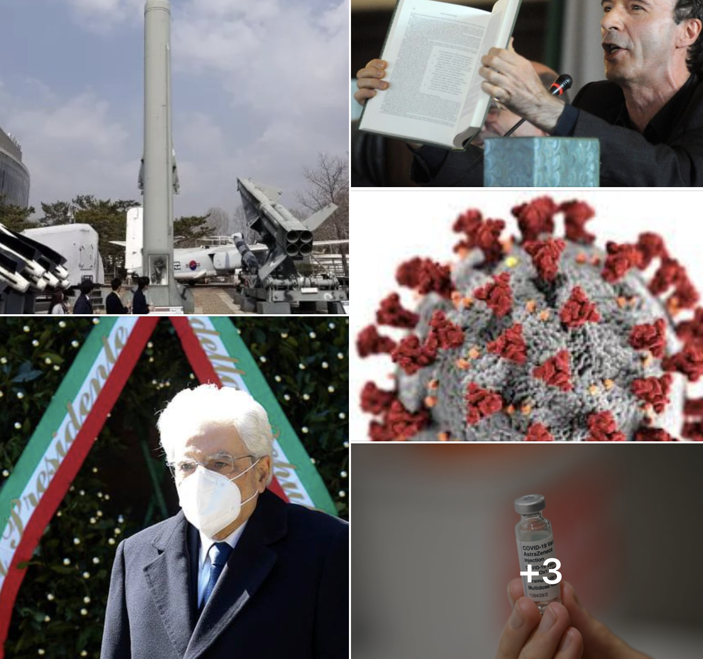 #Tanomattinale del 25 marzo 2021: missili, Mattarella e Benigni, enzima blocca-virus, Astragiallo, Draghi e scuola, Merkel