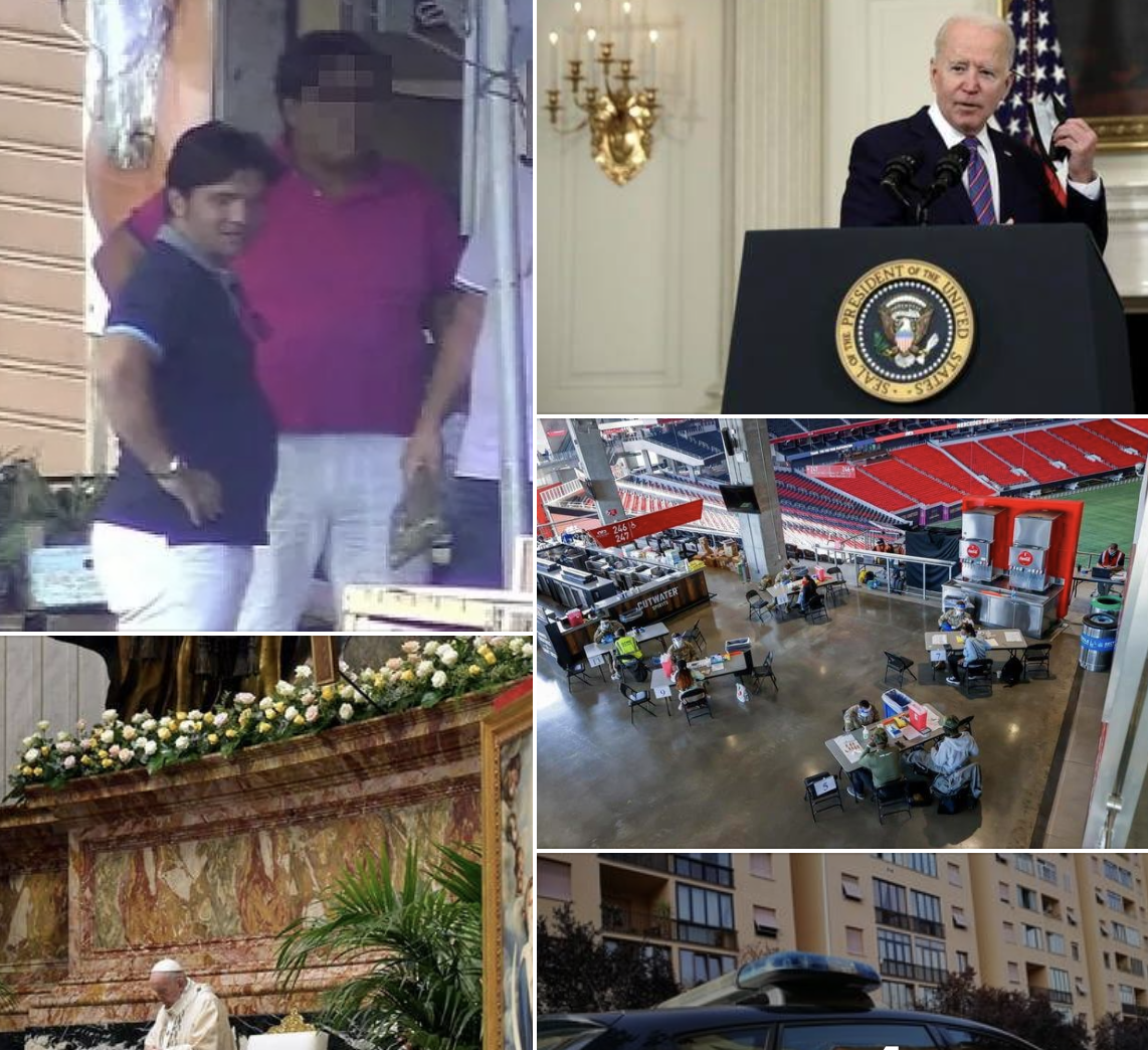 #Tanomattinale 5 aprile 2021:  boss mafioso arrestato, Francesco, guerra e vaccini, Biden, ragazzino killer, Birmania e uova pasquali, controlli