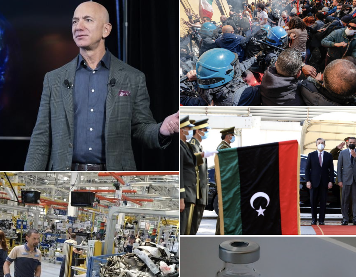 #Tanomattinale 7 aprile 2021: paperoni e disoccupati, Libia e Montecitorio, vaccini di Biden e non vaccini nostri, Zaky